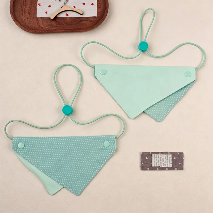 Mint Polka Dot Reversible Pet Bandana