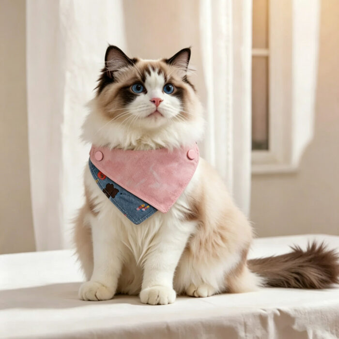 Pink & Blue Reversible Pet Bandana