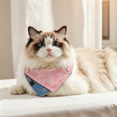 Pink & Blue Reversible Pet Bandana