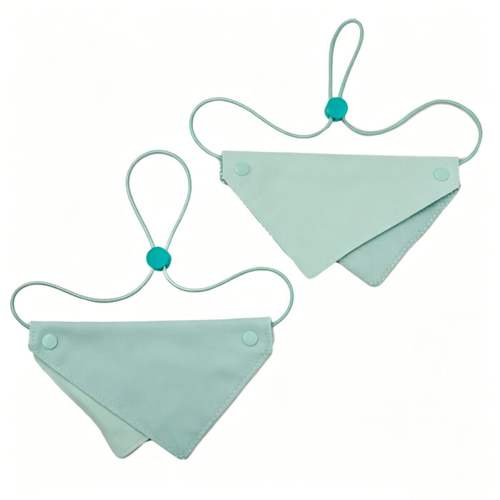 Mint Polka Dot Reversible Pet Bandana